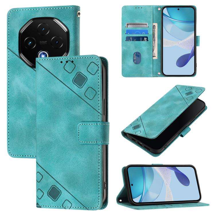 For Umidigi G100 Pro Skin-feel Embossed Leather Phone Case(Green)