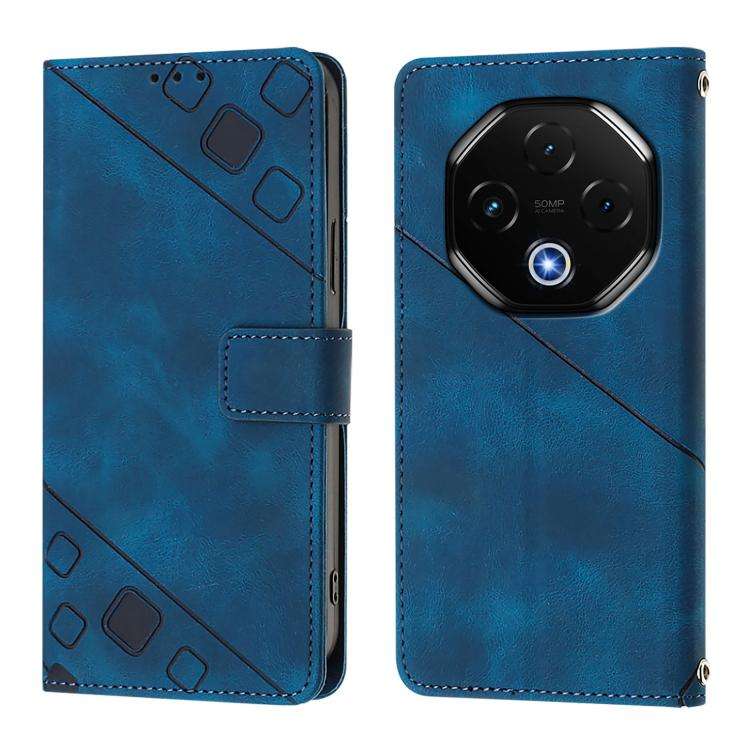For Umidigi G100 Pro Skin-feel Embossed Leather Phone Case(Blue)