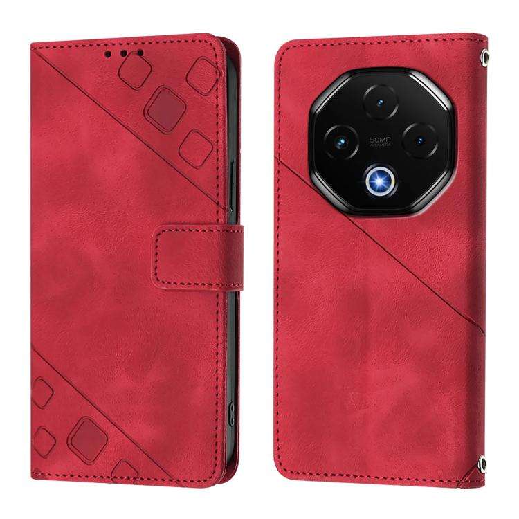 For Umidigi G100 Pro Skin-feel Embossed Leather Phone Case(Red)