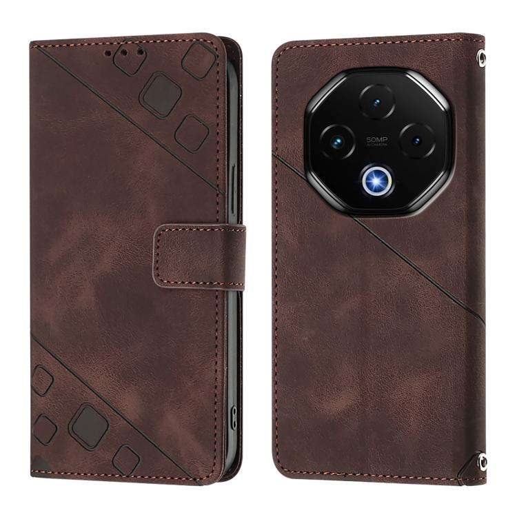 For Umidigi G100 Pro Skin-feel Embossed Leather Phone Case(Brown)