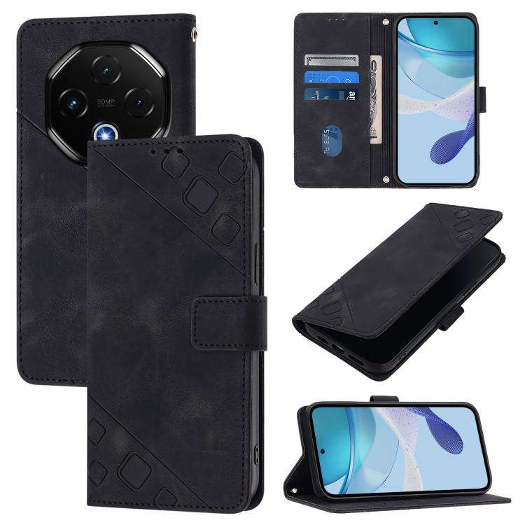 For Umidigi G100 Pro Skin-feel Embossed Leather Phone Case(Black)