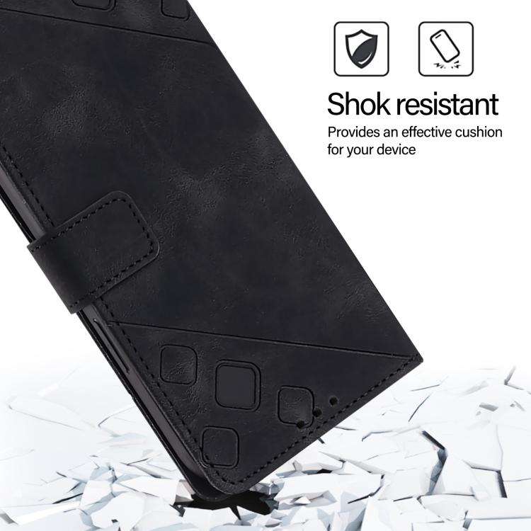 For Umidigi G100 Pro Skin-feel Embossed Leather Phone Case(Black)