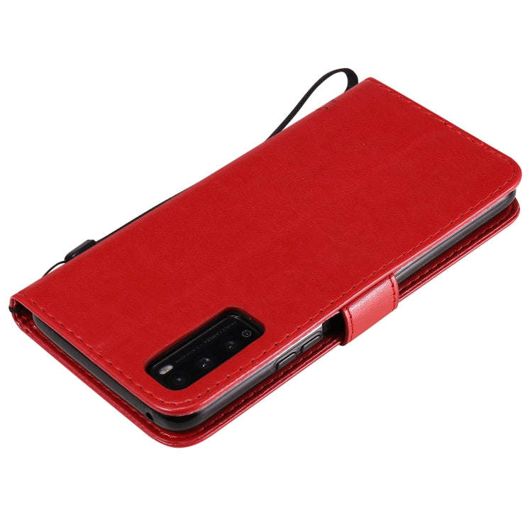 For Huawei Enjoy Z 5G Tree & Cat Embossed Pattern Horizontal Flip Leather Case with Holder & Card...