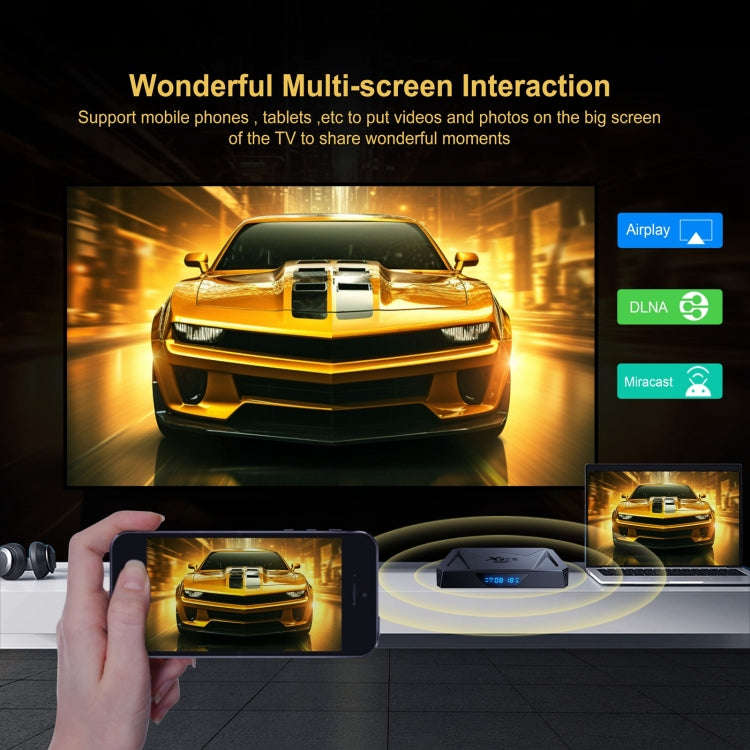 X96Q Pro+ Cortex-A55 Android 14 Octa-core CPU 4K HD Internet Set-top Box, RAM:4GB+64GB(EU Plug)