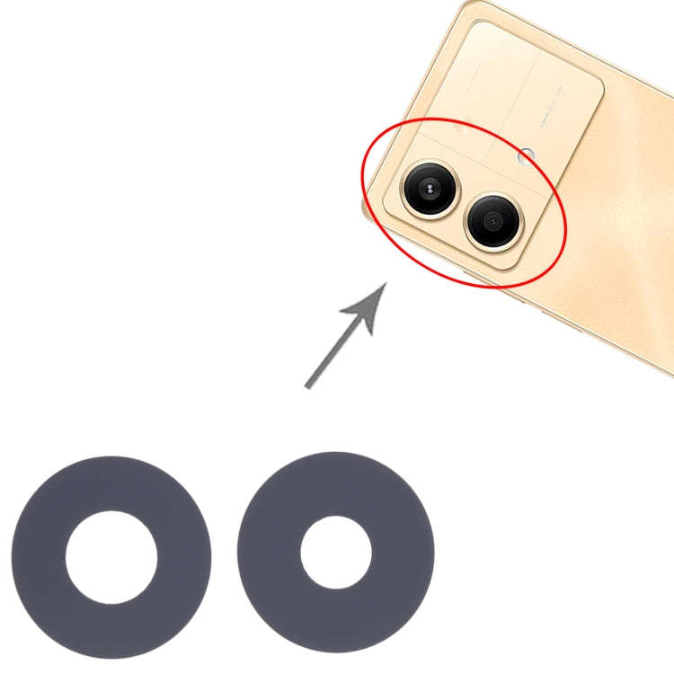 For Xiaomi Poco X6 Neo 10pcs Back Camera Lens