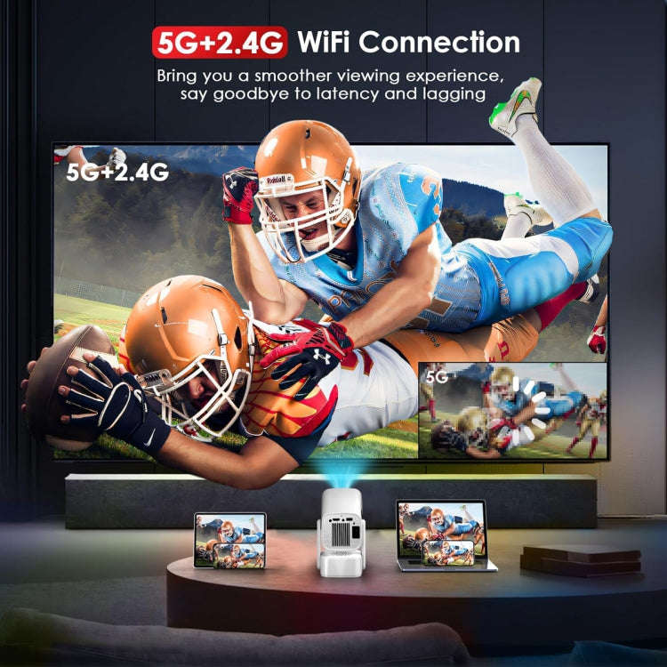 Y7S 720P Android 11 OS Portable Home WiFi Projector with Speaker, CPU:RK3326(UK Plug)