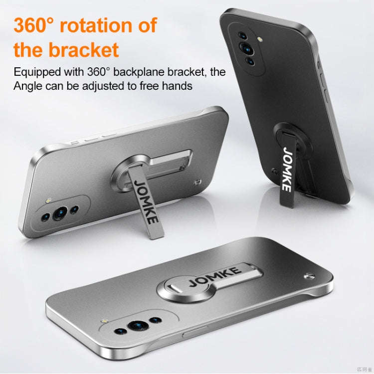 For Huawei nova 10 Pro Baking Varnish 360 Rotate Holder No Frame PC Phone Case(Green)