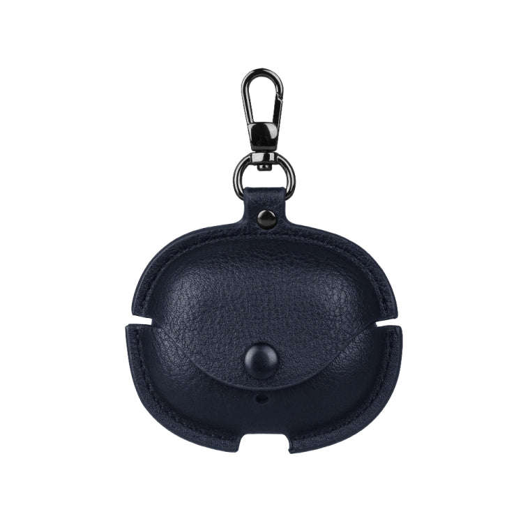 For Realme Buds Air 5 Pro Leather Earphone Protective Case with Hook(Blue)