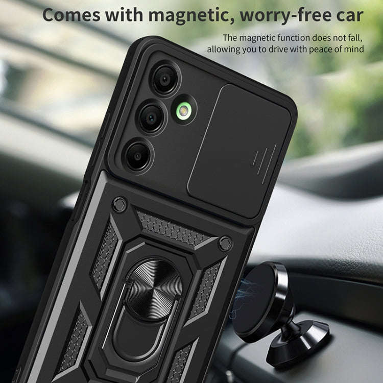 For Samsung Galaxy A16 5G Sliding Camera Cover Design TPU+PC Phone Case(Black)