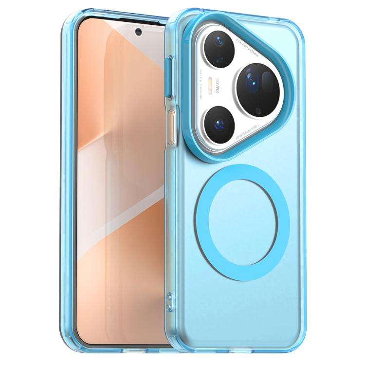 For Huawei Pura 80 Ultra Candy Magsafe PC Hybrid TPU Phone Case(Blue)