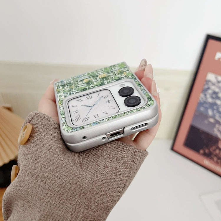 For Huawei nova Flip Illusory Color Weaving Texture Phone Case(Purple)