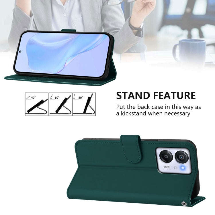 For Blackview Oscal Modern 8 / Color 8 Skin Feel Solid Color Leather Phone Case with Lanyard(Dark...