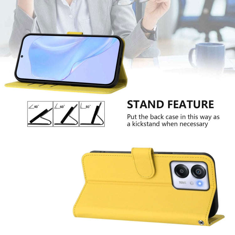 For Blackview Oscal Modern 8 / Color 8 Skin Feel Solid Color Leather Phone Case with Lanyard(Lemo...