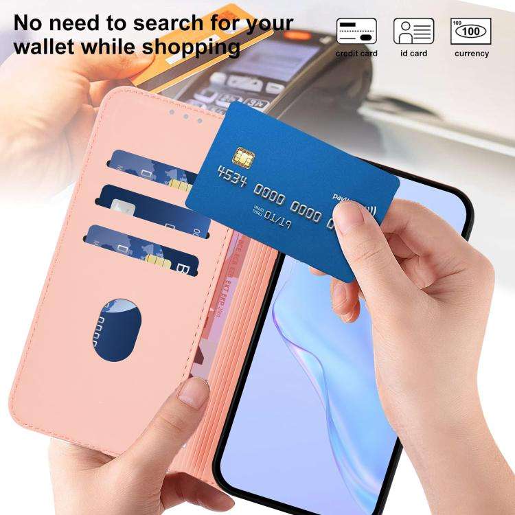 For Blackview Oscal Tiger 12 Skin Feel Solid Color Leather Phone Case with Lanyard(Pink)