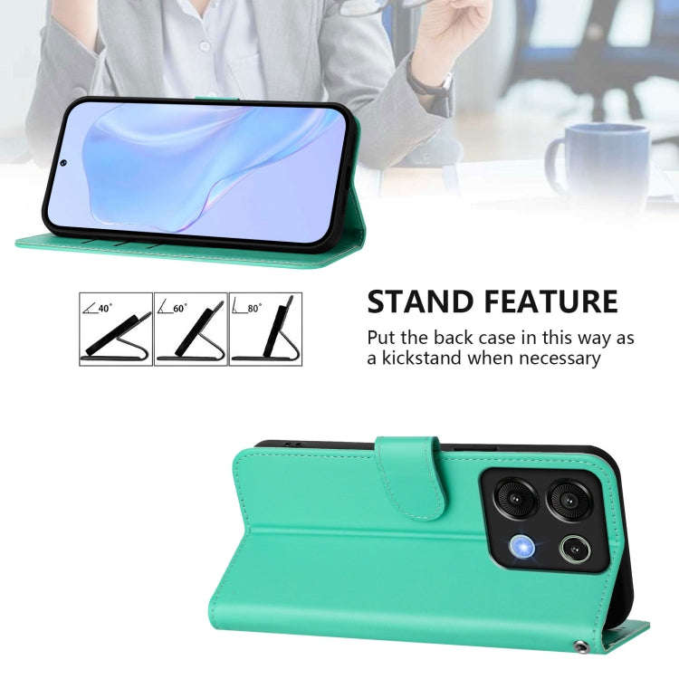 For Umidigi G9 5G Skin Feel Solid Color Leather Phone Case with Lanyard(Green)
