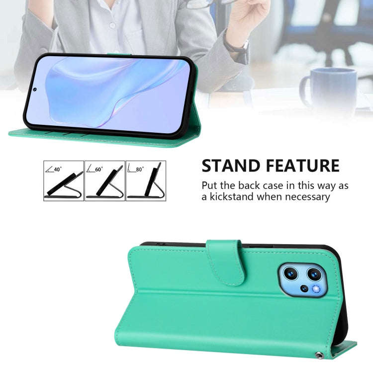 For Umidigi Power 7 Max Skin Feel Solid Color Leather Phone Case with Lanyard(Green)