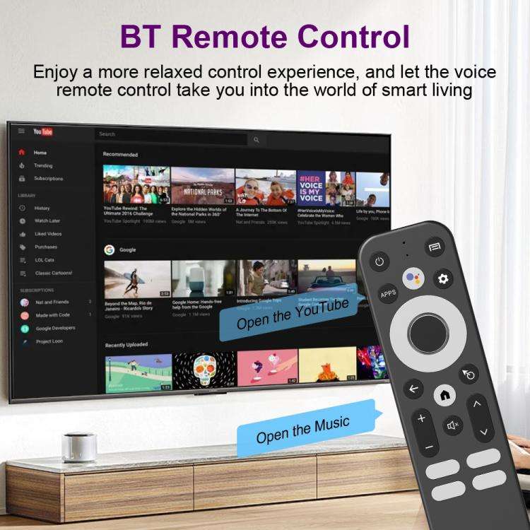 TX98 Pro+ 8K UHD Android 13 Smart TV Box with Remote Control, 4GB+64GB, RK3528 Quad-Core(US Plug)