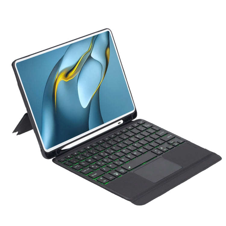 For Huawei MatePad Pro 10.8 2021 / 2019 Detachable Backlit Bluetooth Keyboard Leather Case with T...
