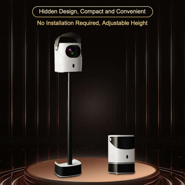 TS-2 1920 x 1080P 240ANSI HiSilicon 352 Android 9.0 Telescopic Projector, US Plug(White)