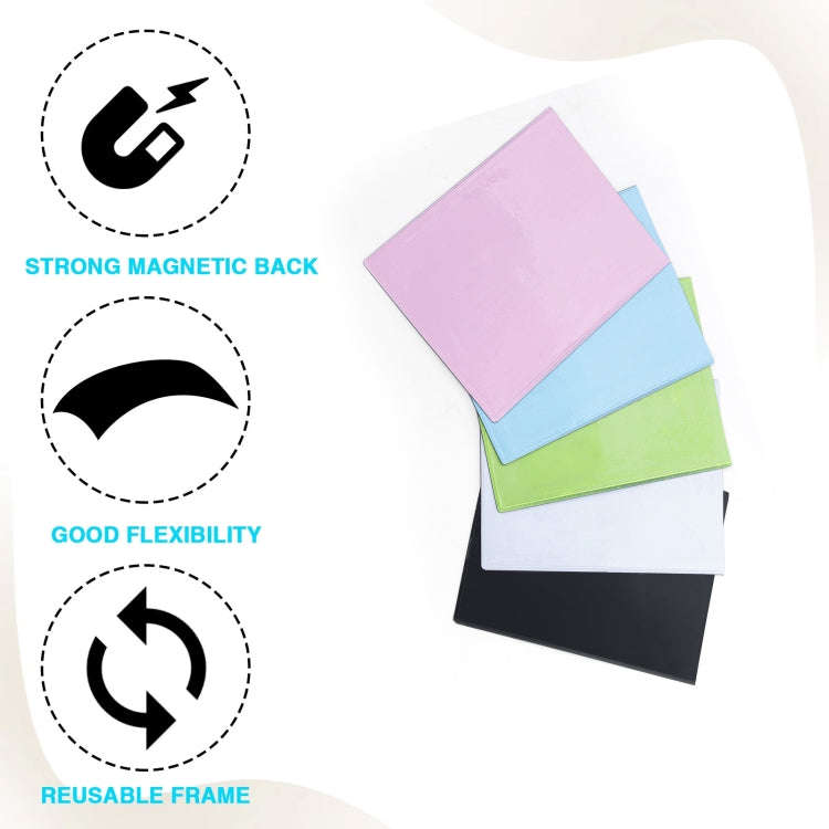5pcs Magnetic Picture Photo Bag  Album Frame, Size:7 inch(White)