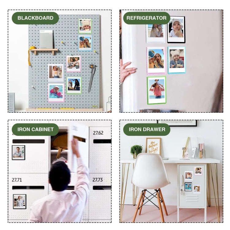 5pcs Magnetic Picture Photo Bag  Album Frame, Size:7 inch(White)