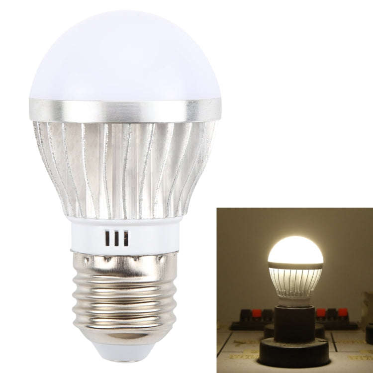 E27 3W 300 Lumens LED Ball Steep Light Bulb, Voltage:DC 12V(Natural White Light)