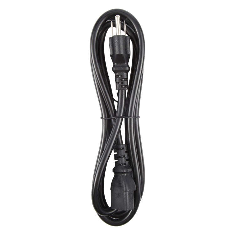 US Plug Computer PC Power Cord 3 Pin Cable, Length:3m(Black)