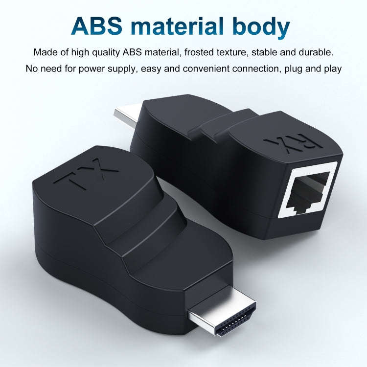 30m HDTV to RJ45 ABS Material Network Cable Extender