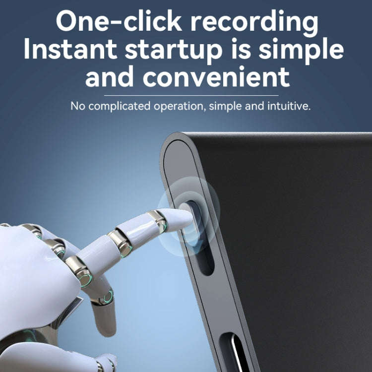 Q61A Ultra-thin HD Noise Reduction Voice Recording Pen Support APP Control, Memory:128GB(Black)