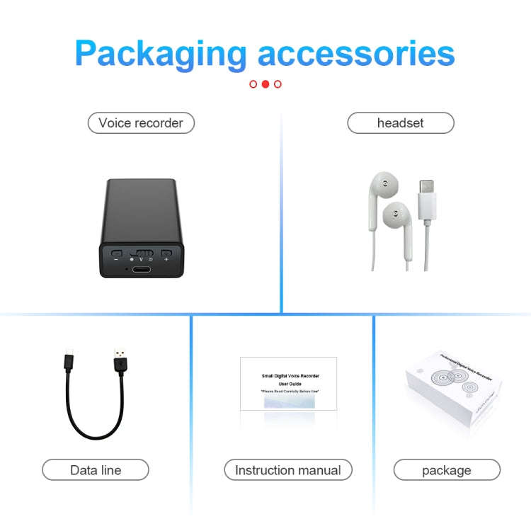 Q65 Long-lasting Magnetic Intelligent Voice Recording Pen, Memory:64GB(Black)