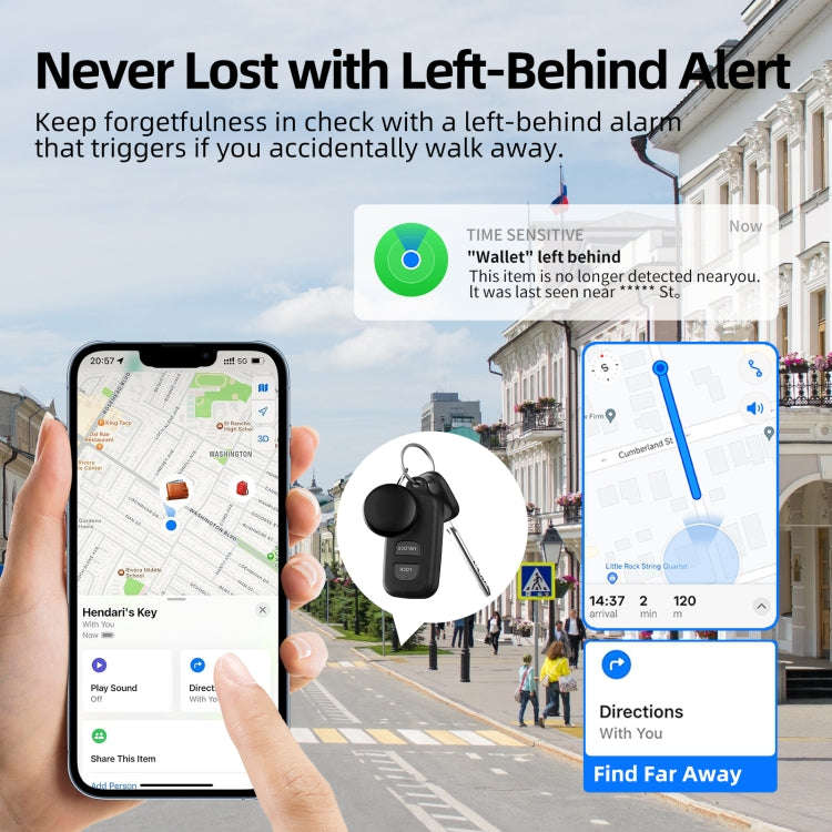 F8 Waterproof Global Location Tracker Anti-lost Device(Black)