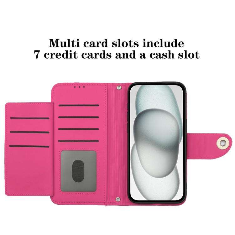 For Doogee Note 59 5G / Note 59 Pro Rhombic Texture Flip Leather Phone Case with Lanyard(Rose Red)