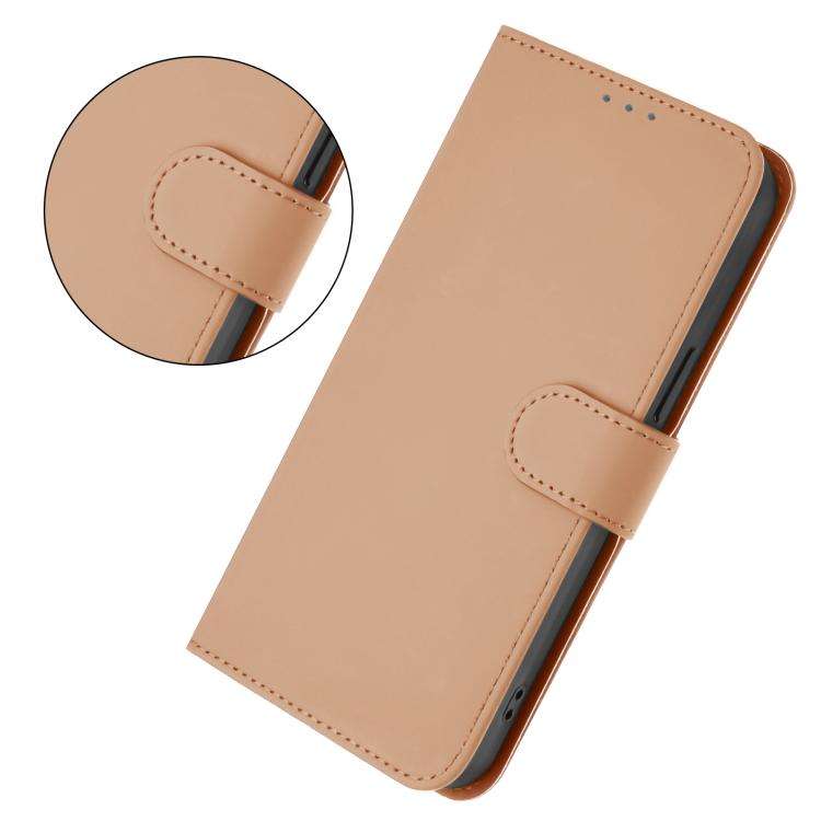 For Doogee Note 56 / Note 56 Pro Skin Feel Solid Color Leather Phone Case with Lanyard(Nude)