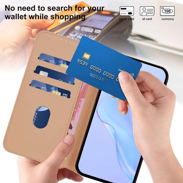 For Doogee Note 56 / Note 56 Pro Skin Feel Solid Color Leather Phone Case with Lanyard(Nude)