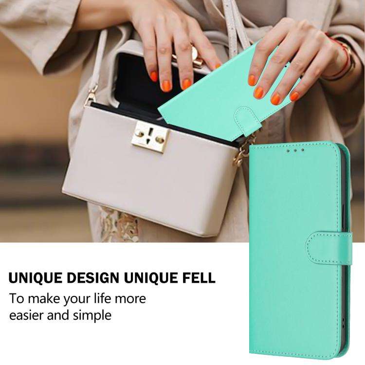For Doogee Note 56 / Note 56 Pro Skin Feel Solid Color Leather Phone Case with Lanyard(Green)