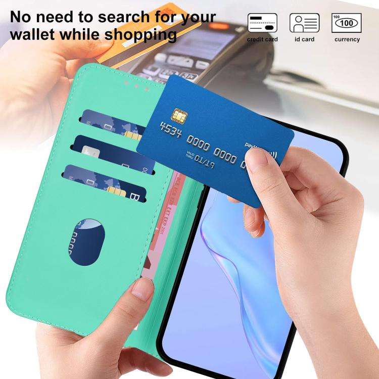 For Doogee Note 56 / Note 56 Pro Skin Feel Solid Color Leather Phone Case with Lanyard(Green)