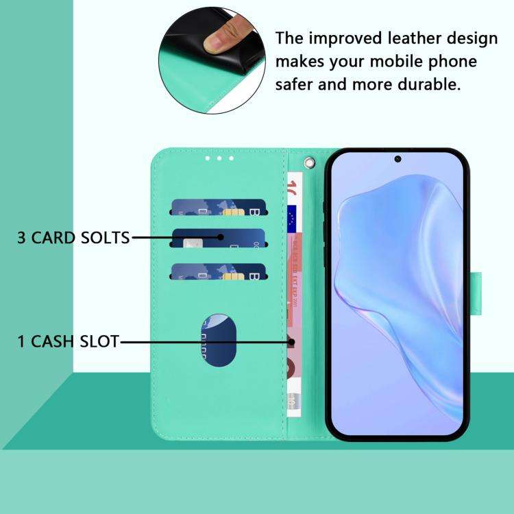 For Doogee Note 56 / Note 56 Pro Skin Feel Solid Color Leather Phone Case with Lanyard(Green)