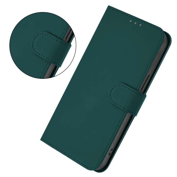 For Doogee Note 56 / Note 56 Pro Skin Feel Solid Color Leather Phone Case with Lanyard(Dark Green)