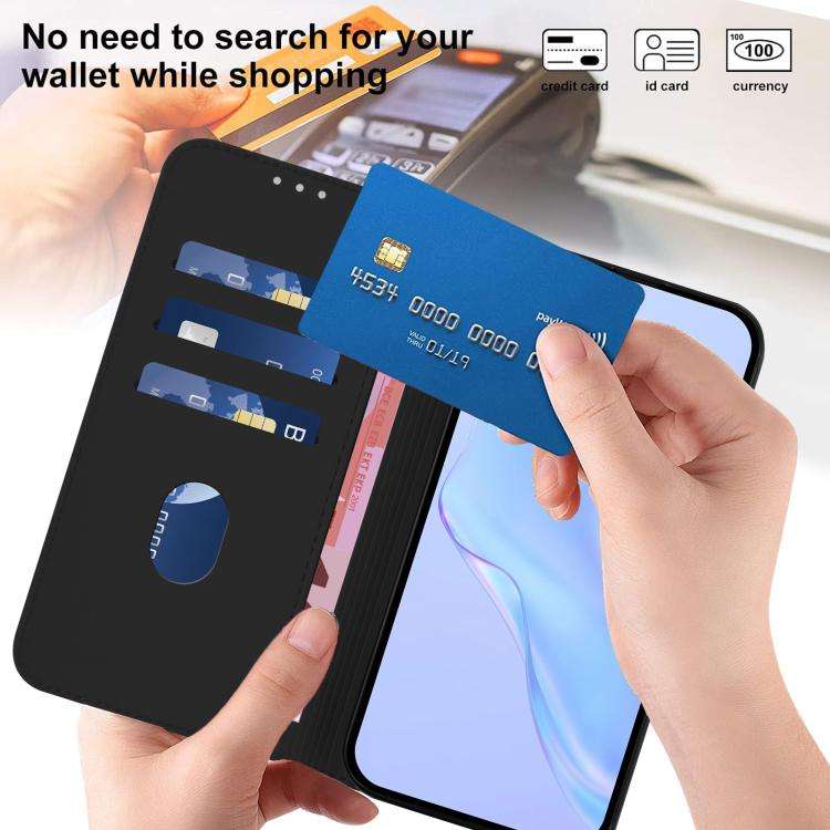 For Doogee Note 56 / Note 56 Pro Skin Feel Solid Color Leather Phone Case with Lanyard(Black)