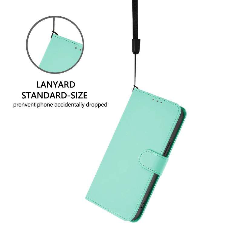 For Doogee Note 56 / Note 56 Pro Skin Feel Solid Color Leather Phone Case with Lanyard(Mint Green)
