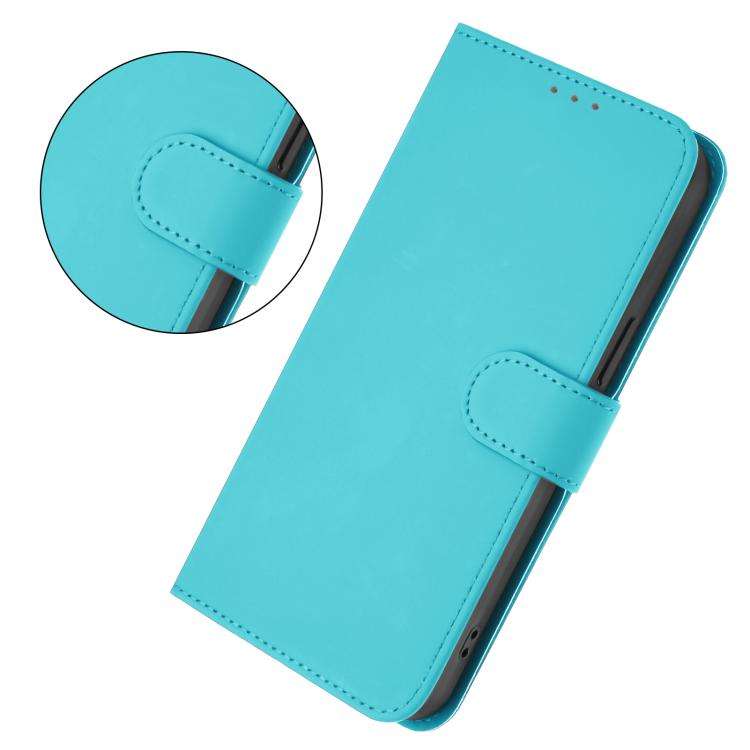 For Doogee Note 56 / Note 56 Pro Skin Feel Solid Color Leather Phone Case with Lanyard(Lake Blue)
