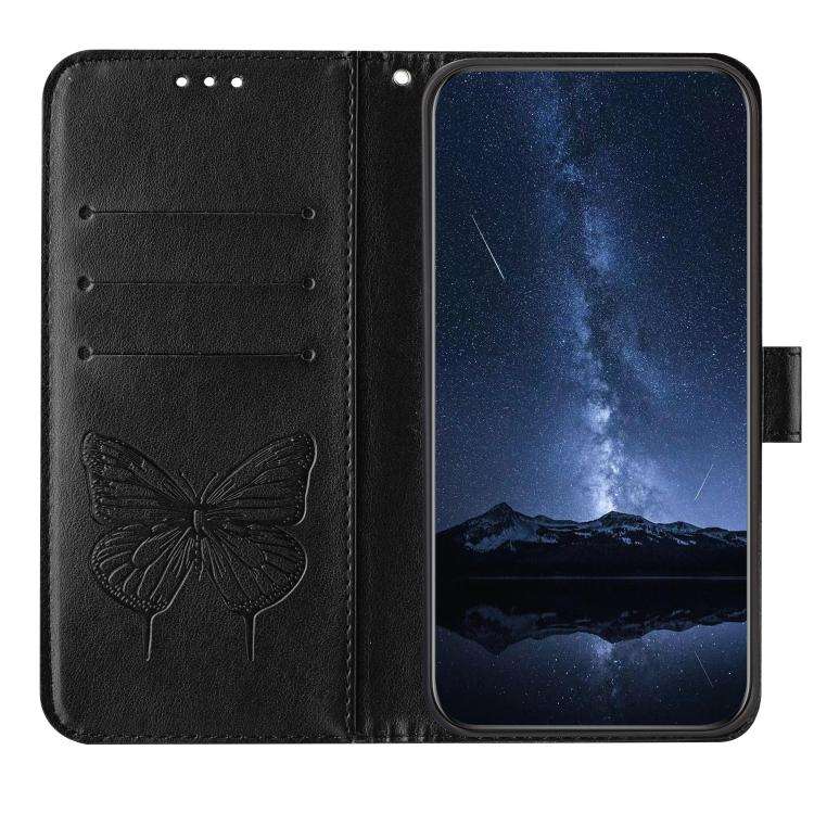 For Doogee Note 59 / Note 59 Pro Embossed Butterfly Leather Phone Case(Black)
