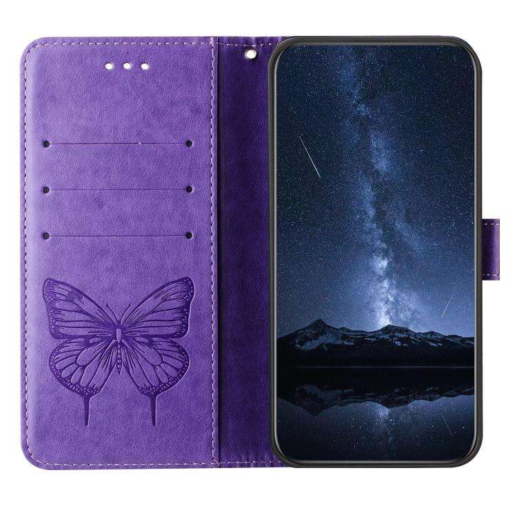 For Doogee Note 59 / Note 59 Pro Embossed Butterfly Leather Phone Case(Light Purple)