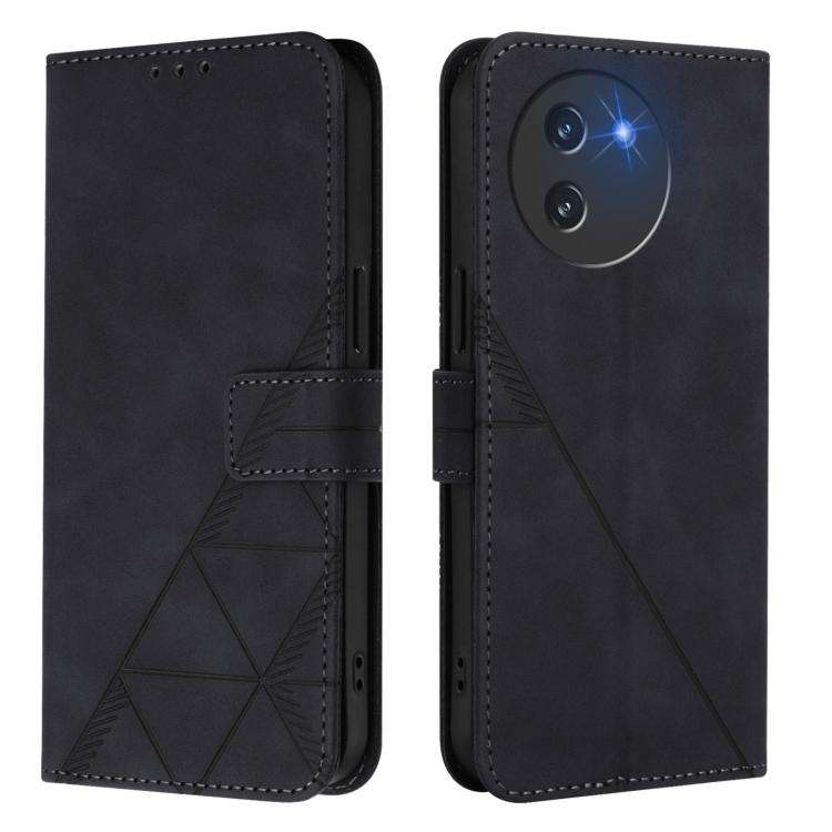 For Doogee Note 59 / Note 59 Pro Crossbody 3D Embossed Flip Leather Phone Case(Black)