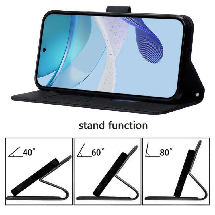 For Doogee Note 59 / Note 59 Pro Crossbody 3D Embossed Flip Leather Phone Case(Black)