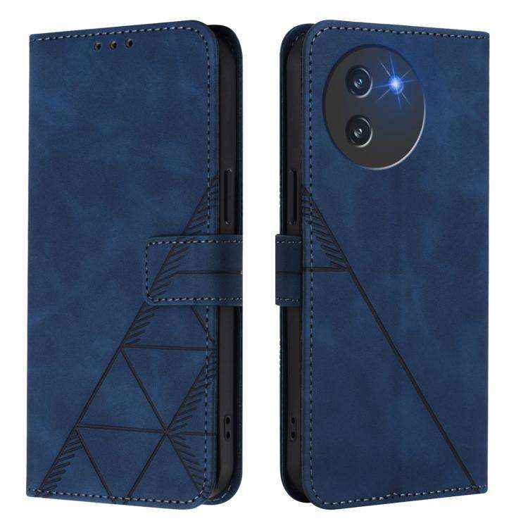For Doogee Note 59 / Note 59 Pro Crossbody 3D Embossed Flip Leather Phone Case(Blue)