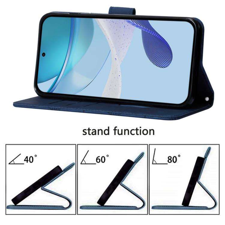 For Doogee Note 59 / Note 59 Pro Crossbody 3D Embossed Flip Leather Phone Case(Blue)