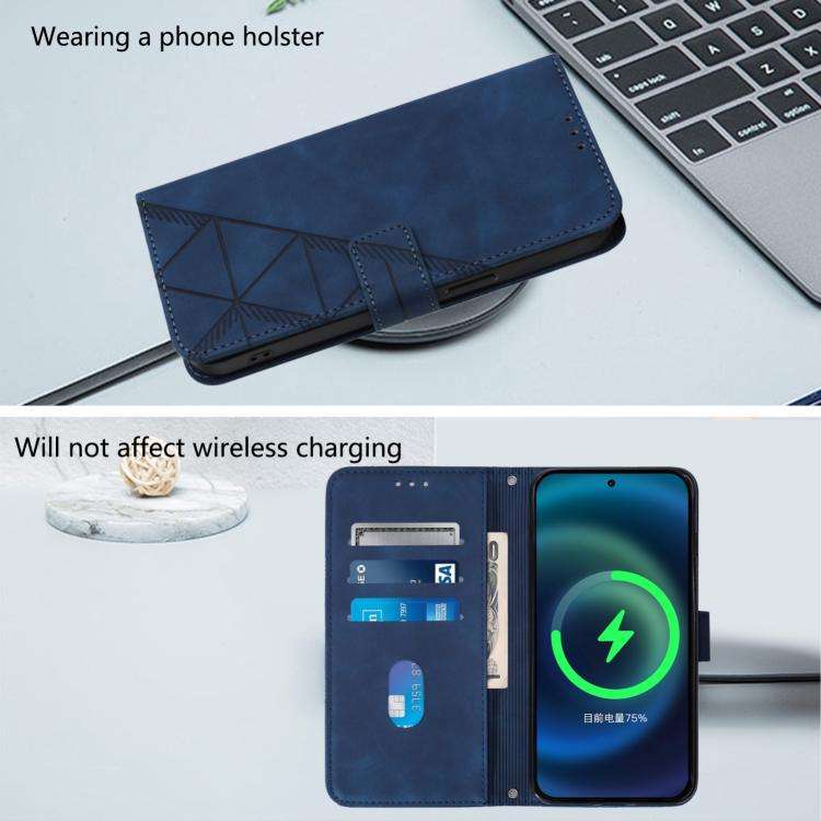 For Doogee Note 59 / Note 59 Pro Crossbody 3D Embossed Flip Leather Phone Case(Blue)