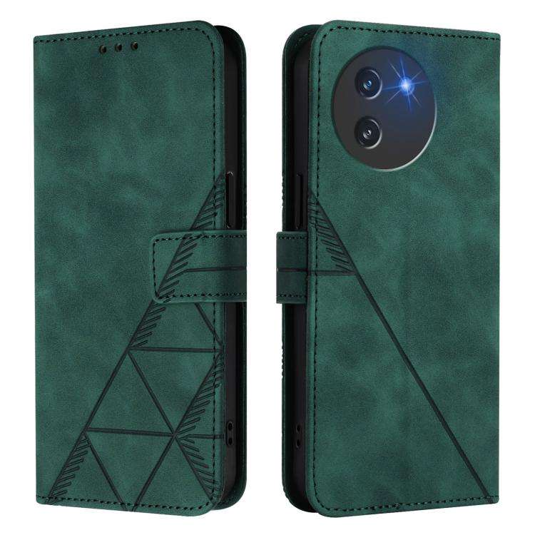 For Doogee Note 59 / Note 59 Pro Crossbody 3D Embossed Flip Leather Phone Case(Green)