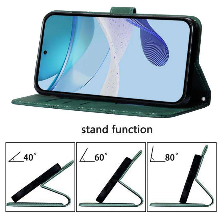 For Doogee Note 59 / Note 59 Pro Crossbody 3D Embossed Flip Leather Phone Case(Green)